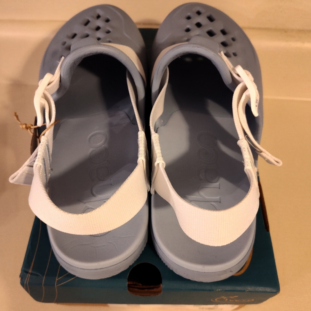 Chaco Chillo Blue Fog Clog Sandal Mule Women's 9 New In Box - Picture 3 of 4
